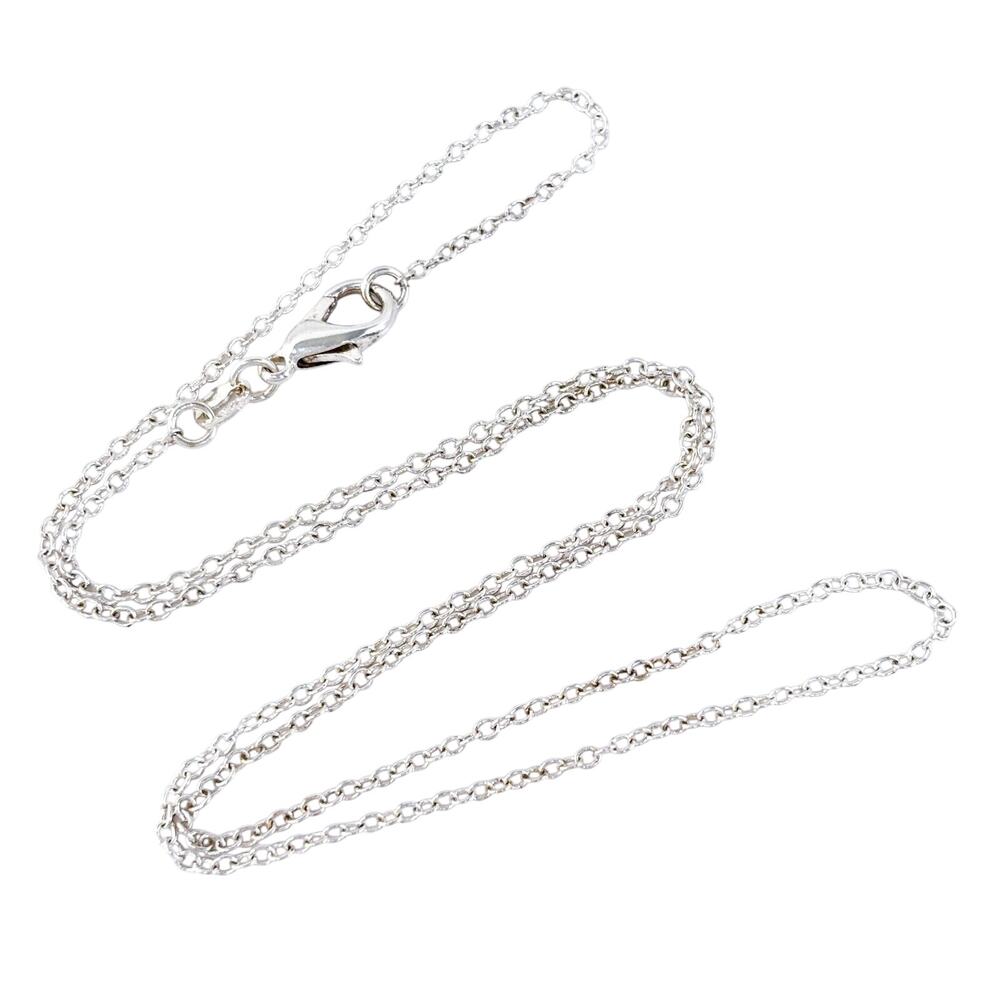 Vintage Sterling Silver 925 Cable Chain Necklace 18"
